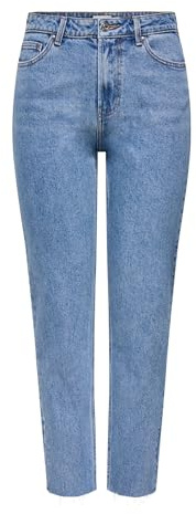 ONLY Damen Jeans ONLEMILY REA697 - Straight Fit - Blau - Light Blue Denim, Größe:33W / 32L, Farbvariante:Light Blue Denim 15249500