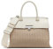 Calvin Klein Damen Turn Lock 2 in 1, Vegan Leather, 3 Pockets Becky Turnlock Satchel, Neutral/Weiß gewebt