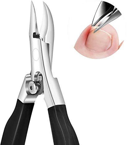 Coupe-Ongles pour Épais et Incarnés Ongles,Coupe Ongles ou Ncarnés en Acier Inoxydable Professionnel pour les Ongles des Mains et des Pieds Manucure Pédicure (Noir)