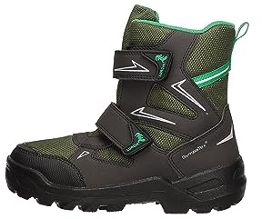Lurchi Krispin-Sympatex Schneestiefel, Black NEON Yellow, 32 EU Weit