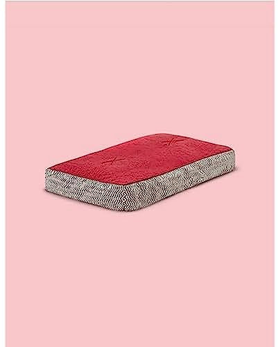 United Pets Ronfie Kissen aus Memory-Schaum, weiches Design, für mittelgroße Hunde, Rot