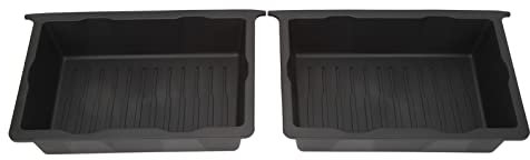 Asixxsix Underseat Storage Box, 2 Pcs Under Seat Storage Tray for Tesla Model Y 2020‑2023 Black Driver Passenger Underseat Hidden Organizer Box, Under Seat Storage Organizer