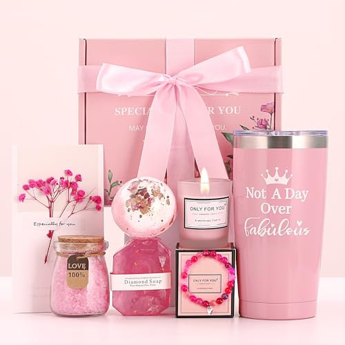 Birthday Gifts for Women, Bath SPA Sets For Women Gifts,Pamper Gifts for Friends Mom Daughter Sister Wife, Self Care Present,Tumbler Vacuum Insulated Coffee Cup Travel Mug,Chrismas Gifts for Her