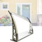 Over Door Canopy, Outdoor Patio Awning Shelter Porch Front Rain Cover Curved Roof Canopies UV Water Rain Resist Polycarbonate Cover Aluminum Alloy Bracket Easy To Fixed (Clear 120x200cm)