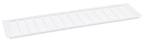 sourcing map Cubierta de ventilación de aire, 1 unidad de 700 x 150 mm, cubierta de ventilación de malla de aleación de aluminio, rejilla de ventilación rectangular para armario de zapatos (blanco)