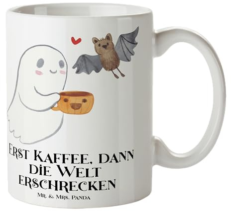 Mr. & Mrs. Panda Tasse Gespenst Kaffee - Geschenk, Kaffeetasse, Schenken, Martinssingen, Kaffeetassen, Designer Tasse, Halloween, Deko