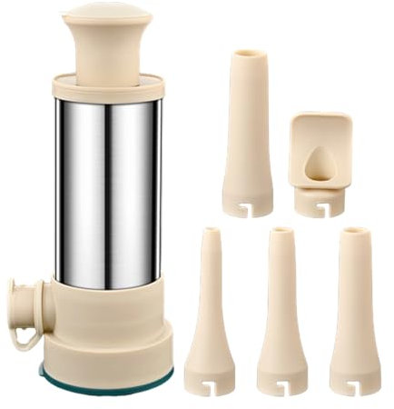 Sausage Maker Machine - Stainless Steel Hand Push Meat Sausage Stuffing Machine - Multi-Functional Manual Sausage Maker, Vertical Homemade Meat Stuffer for Sausage, Meatballs