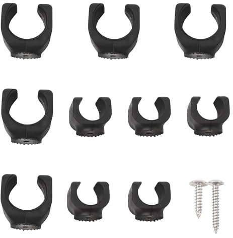 MOTOFITOOL 10 Stück Taschenlampen-Halterungen mit Schrauben, vielseitige Clip-Halterung für LED-Taschenlampen und mehr, Fahrrad- und Autozubehör, Halterung für Taschenlampe im LKW (5 groß, 5 klein)