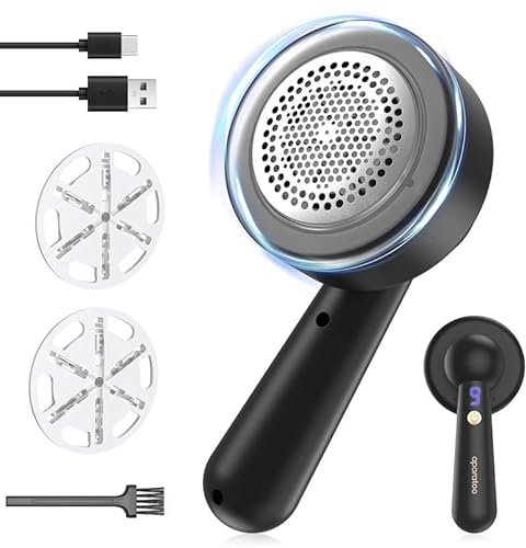 Levapelucchi, Makabaka Levapelucchi Eettrico, Togliere Pelucchi Portatile con Ricarica USB con 2 Lame, Togli pelucchi per indumenti e stoffe ruvide, Grigio
