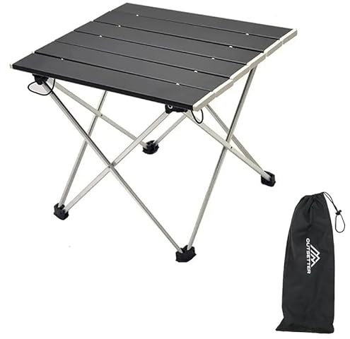 Vivo Technologies Lightweight Portable Camping Table,Outdoor Folding Table Compact Roll Up Tables Easy to Carry and Clean,Tent Table for Camping, Picnic, Hiking, BBQ Home Use 40x35x29cm (Small)