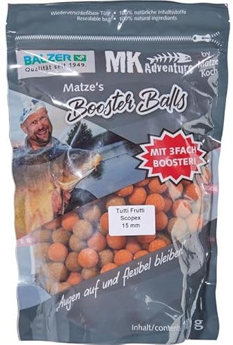 Balzer Matze Koch Booster Balls Boilies Tutti Frutti-Scopex 15mm