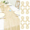 8 Stück Seihtuch Tischläufer Elfenbeinfarben, 55x300 cm Käsetuch Tischläufer Waschbares Gaze-Stoff Boho Cheesecloth Tischläufer Hochzeit Tischdecke für Hochzeit Geburtstags Brautparty Tischdekoration