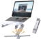 VVGAOGES Laptopständer Mit 360° Drehbarer Basis, Höhenverstellbarer Laptopständer, Ergonomischer Faltbarer Laptop-Riser, Kompatibel Mit iPad Und MacBook/Alle Laptops Bis Zu 16 Zoll (Silber)