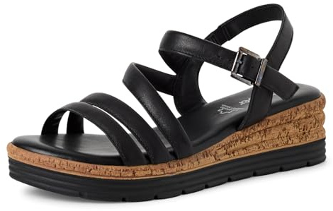 s.Oliver Damen Sandalen mit Keilabsatz aus Leder Bequem
