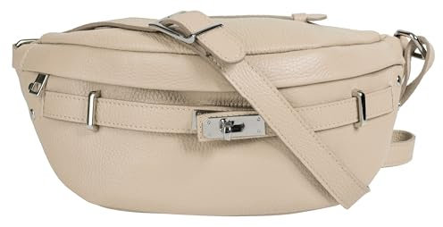 Samantha Look Gürteltasche Echt Leder Damen | Made in Italy, bequeme Bauchtasche im Clean Chic, Cross Body Bag aus Leder | 021834