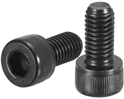 QUARKZMAN M8-1.25x16 Vis à Tête Creuse Hexagonale, Vis à Six Pans Creux en Acier au Carbone, Fixations en Oxyde Noir à Filetage Complet pour Machine, 50Pcs