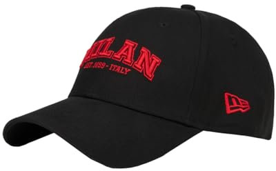 A.C. Milan Unisex Cappellino 9forty New Era X Ac Milan Urban Collection Offizielles Produkt, Schwarz, One Size