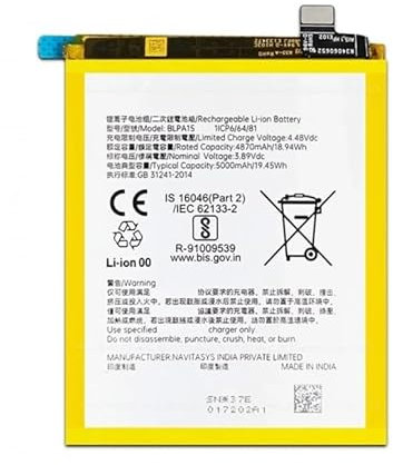 Genérico Bateria Interna BLPA15 Compatible para Realme 11 Pro 5000 mAh Repuesto telefono