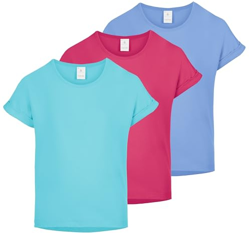 Merry Style Mädchen T-Shirt 3er-Pack Mehrfarbig 134-140 MS-468