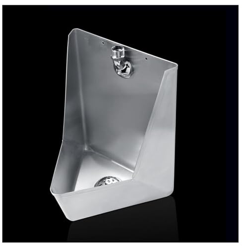 Urinario de pared de acero inoxidable con sensor, diseño antisalpicaduras para baños de hombres de alto tráfico en bares y discotecas