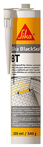 Sika – Dichtstoff – Sika BlackSeal BT – für den Einsatz an Dächern und Dachrinnen geeignet – dauerhaft plastisch und formbar – gebrauchsfertig – 300 ml (Packung mit 6)