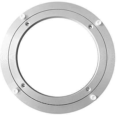 VAYEODEYU Table Aluminum Turntable, Lazy Susan Turntable Bearing Silver Multiple Sizes(14 inches (350mm))