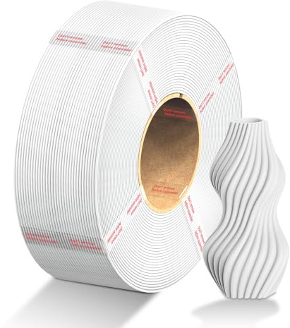 ANYCUIC PETG Filament 1.75mm Refill, 1KG Weiß | Langlebig und Schlagfest 3D Drucker Filament, Wasser- und wetterbeständig