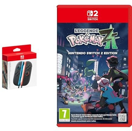 Nintendo Set da due Controller Joy-Con Rosso-Blu Switch 2 + Leggende Pokmon: Z Switch 2 edition - Ed. Italiana - Versione su scheda