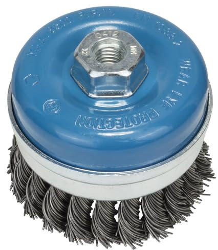 Bosch 1x PRO Steel Longlife Cup Brush, Knotted Wire for Large Angle Grinder and M14 Thread (for Steel, Ø 90 mm, Professional Accessory Large Angle Grinder)