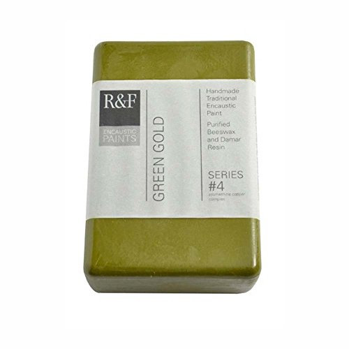 R&F Encaustic 333ml Paint, Green Gold by R&F Encaustic Paints