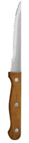 Ristorazione Apparecchio Superstore C136 coltelli da bistecca, manico in legno, colore: marrone (Confezione da 12)