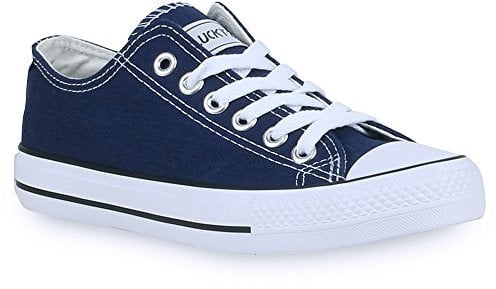stiefelparadies Unisex Damen Herren Sneakers Sportschuhe Schnürer Schuhe 24757 Marineblau Ambler 36 Flandell