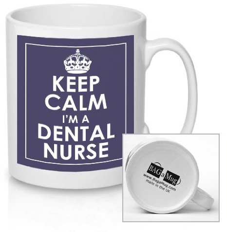 New Keep Calm Dental Nurse Purple Mug Quick and Easy Personalised Office Vintage Style Ceramic Tea and Coffee Mug