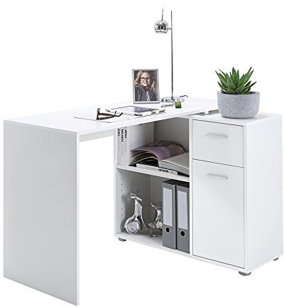 FMD Möbel, 360-001 Albrecht 1 Schreibtisch-Winkelkombination, holz, weiß, maße 117.0 x 83.0 x 74.0 cm (BHT)