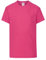 Fruit of the Loom Original T-shirt - 21 Couleurs/âge 3-15 ans. - rose - 9 ans