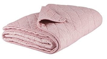 IB Laursen Quilt Weiss/rot gestreift