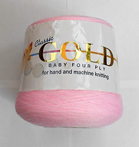 Woolcraft Classic Gold Baby 4ply Cone 400g (Baby Pink 013)