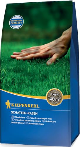 Kiepenkerl Schatten-Rasensamen 651456, 1 kg - Schattenrasen mit guter Schattentoleranz, schnelle Keimung, Rasensamen für robuste, tiefgrüne Rasenfläche, Rasensaat schnellkeimend
