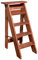 Klappstufen Klapptritt Klappleiter Holz Trittleiter 5 Stufen schmal Tritthocker Leicht Faltbar Vintage Sicherheit und Rutschfest Haushaltsleiter- 300 lb Kapazität (braun)