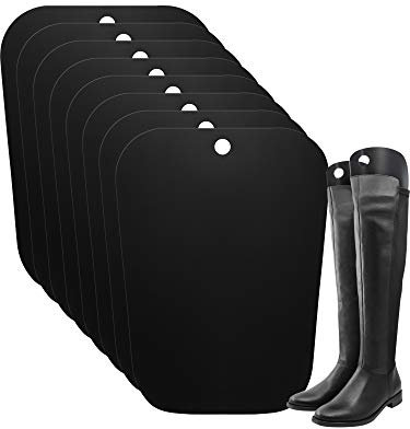 Bememo Tatuo - Tensores para botas con forma de insertos altos para mujeres y hombres, 8 unidades para 4 pares de botas, 8 paquetes de 8 pulgadas, Negro, 8 pulgadas