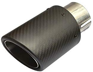 Endrohr matt Carbon Edelstahl 76mm Auspuffblende 55-57 schräg rund