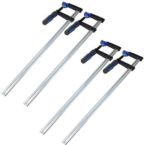 AB Tools-US Pro F Clamp 600mm x 80mm 4pc Heavy Duty Sliding Bar Profile Clamp Holder Fastener Fastening