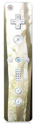DeinDesign Skin kompatibel mit Nintendo Wii Controller Folie Sticker Wald Licht Baum