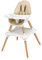 GOPLUS 4 en 1 Chaise Haute Convertible en Table Chaise, Bébé Chaise Plateau 4 Position Réglable Coussin Amovible, Chaise de Table avec Ceinture de Sécurité à 5 points pour Bébé 6-36 Mois (Kaki)