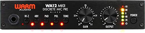 Warm Audio WA12 MKII Einkanal-Mikrofonvorverstärker und Instrument, DI, Schwarz