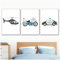 FUXUERUI HD Print Poster Polizei Auto Flugzeug Wandkunst Leinwand Malerei Nordic Poster und Drucke Wandbilder für Baby Kids Room Decor/30x40cmx3 ohne Rahmen