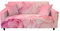 Surwin Elastisch Sofa Überwürfe 1 2 3 4 Sitzer, 3D Muster Sofabezug Stretch Schonbezug Universal Sofahusse für Armlehnen Sofa Abdeckung Polyester Couchbezug (Rosa,2 Sitzer (145-185cm))