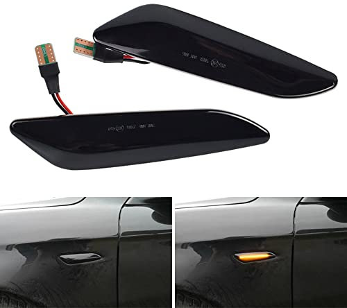 Hacreyatu Indicatore di direzione a LED per Alfa Romeo 156 147 / Fiat Tipo/Lancia Delta 3 Ypsilon (Nero)
