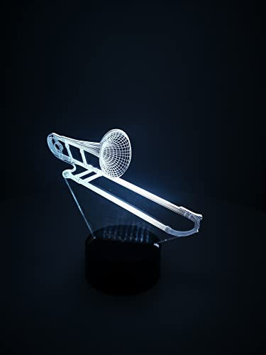 mugesh Lampe Instrument 3D - schönes Geschenk für Musiker (Posaune)