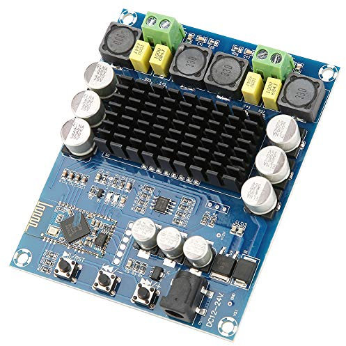 Amplificatore Audio Bluetooth, Xh-M548 120W+120W Modulo Amplificatore di Potenza Doppio Canale, Altoparlante Bt Digital Audio Amp-Lifier Board, Dc 12V-24V Universale, per Auto/Camion Musica Fai da Te